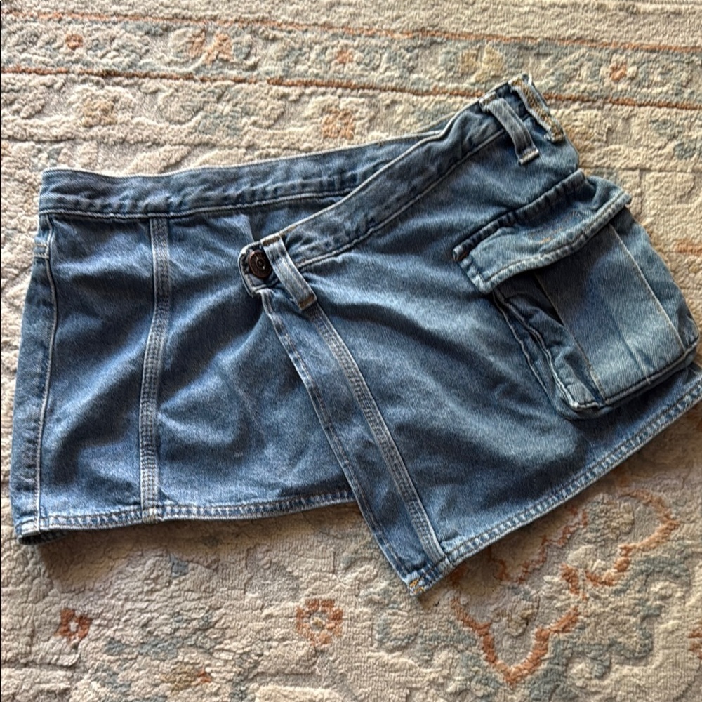 Micro mini wrap skirt